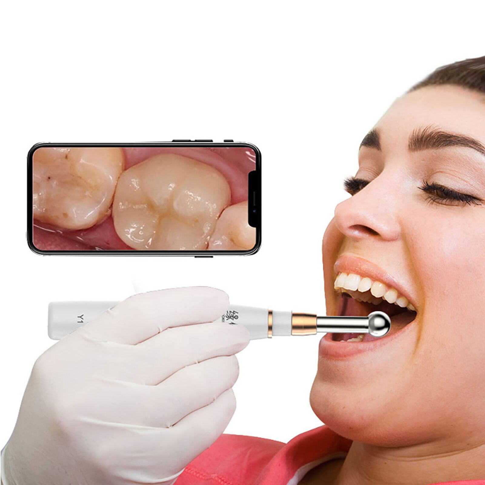 Draadloze Wifi Orale Tandheelkundige Camera 1080P Hd Intraoral Endoscoop Verstelbare 8 Led Licht Usb Kabel Mond Inspectie Voor Tandarts tool: Default Title