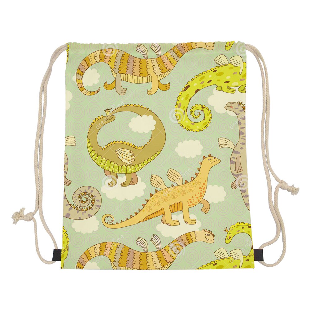 Tema dinosaur snøre taske kvinder rejsetaske beagles dinosaur prins små taskepakker mochilas opbevaring støvtætte tasker: Lmz 0029 z 3