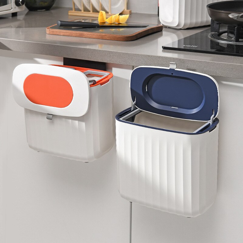 Joboys – poubelle de toilette Ultra-étroite, seau de rangement mural avec couvercle, panier de papier toilette, Type coulissant