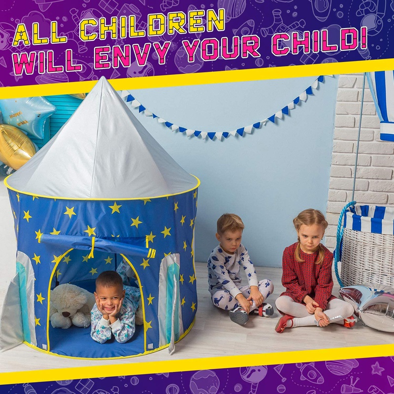 Kinderen Spelen Tent Voor Kinderen Speelgoed Space Rocket Tent Rocket Play Tent Opvouwbare Tent Beste Cadeaus Voor Jongens Meisjes baby