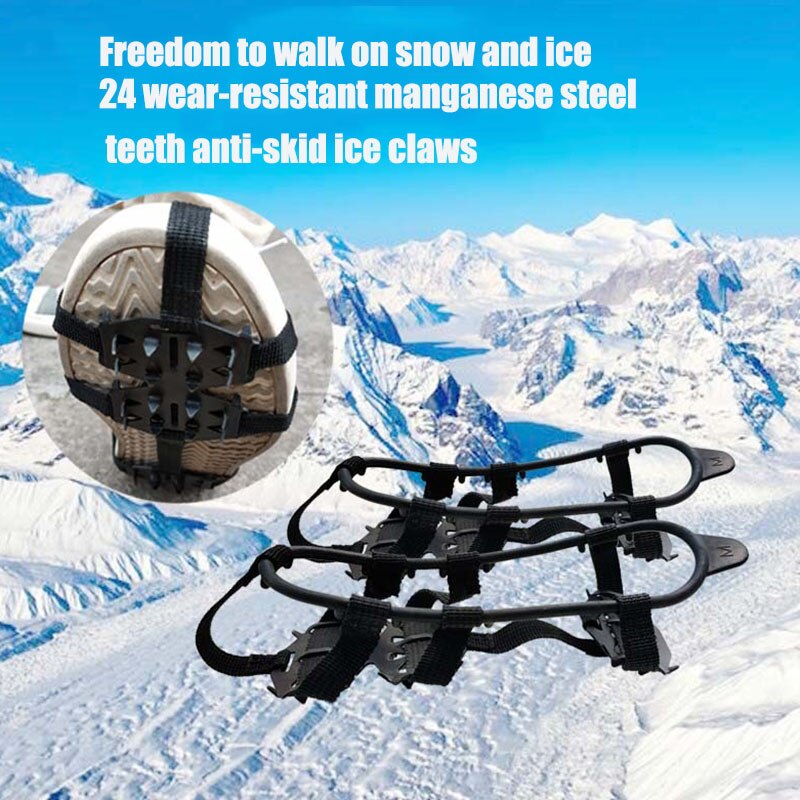Extérieur 24 dents chaussure griffe Crampons neige anti-dérapant chaussure Grip Spike B2Cshop