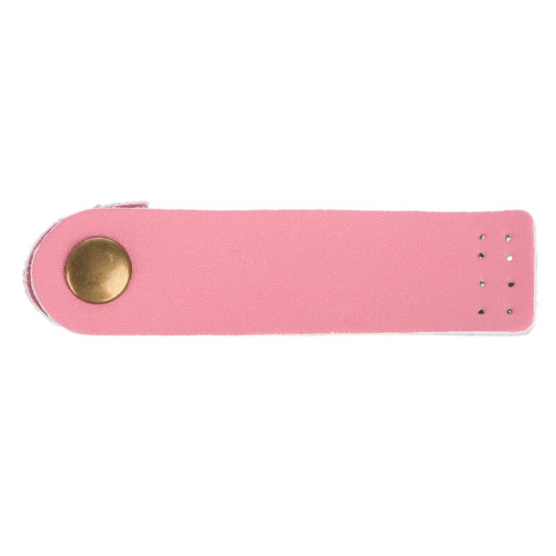 1 pc Solid Color Leather Bag Handmade Buckle Wallet Card Pack Buckles for DIY Handbag Accessories: Pink