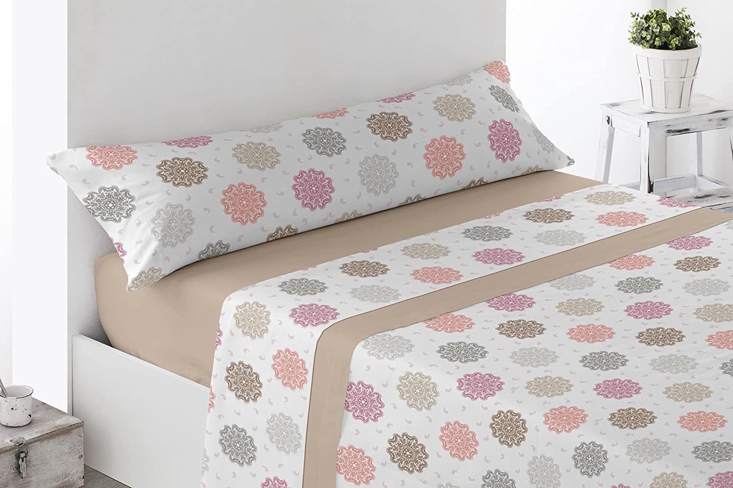 Juego de sábanas cama 150 - 135 - 105 - 90 - Hogar - Estampadas- 3 Piezas - Ropa de cama y fundas de almohada MOD. MILANO