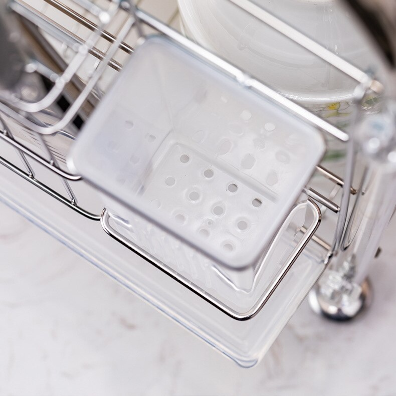 Égouttoir en acier inoxydable 304 pour vaisselle, étagère de séchage des assiettes, organisateur de cuisine, support de rangement