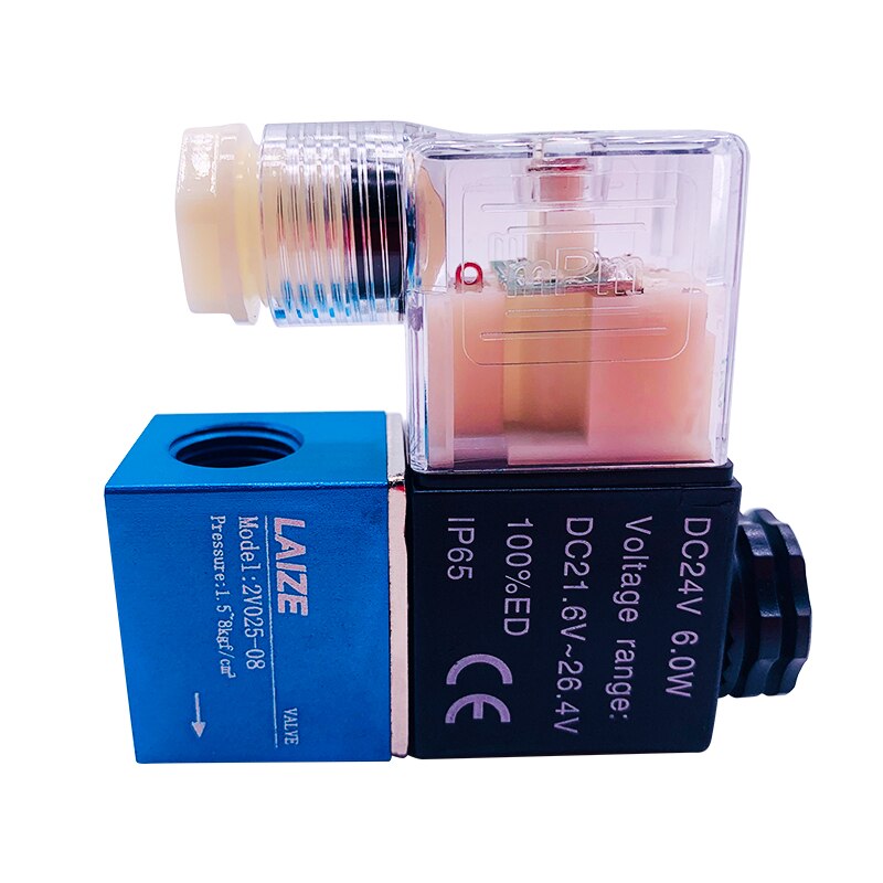 2 Position 2 Port Air TAC Air Solenoid Valves DC 12V/24V 1/4"1/8" BSP 2V025-08 Pneumatic Control Valve AC 12V/24V/110V/220V