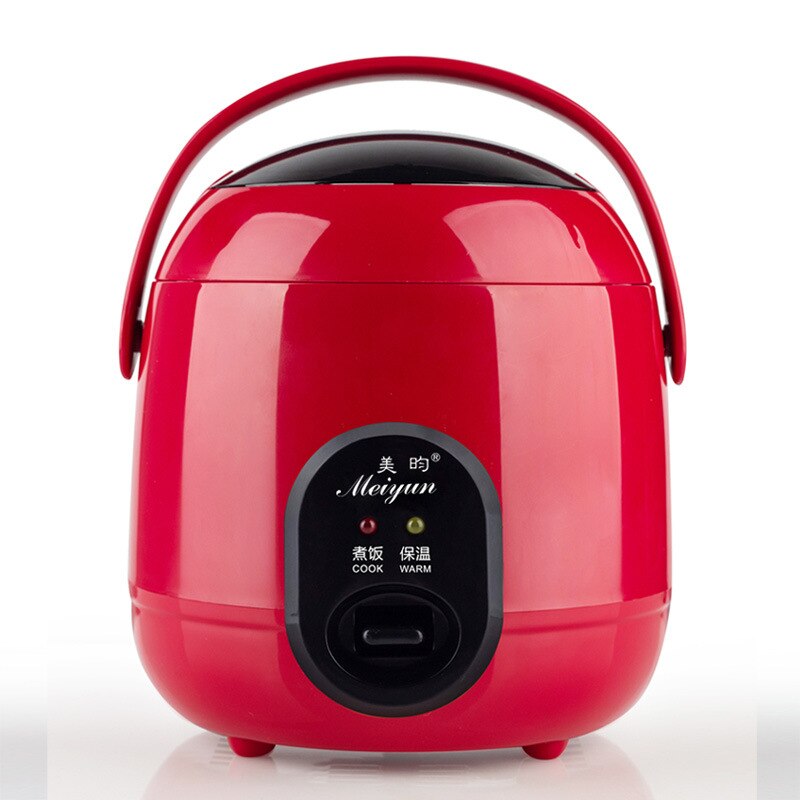 Mini cuiseur à riz et vapeur alimentaire, 220V, Pot de cuisson, chauffage Portable, boîte à Lunch, bouillie pour soupe, cuiseur alimentaire multifonctionnel, 1,2 l: red / EU