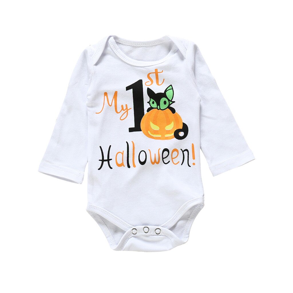 Baby Jungen Mädchen Infant Neugeborenen Erste Halloween Romper Overall Outfits Kleidung Neugeborenen Baby Strampler Vetement Bebes Fille: 6m