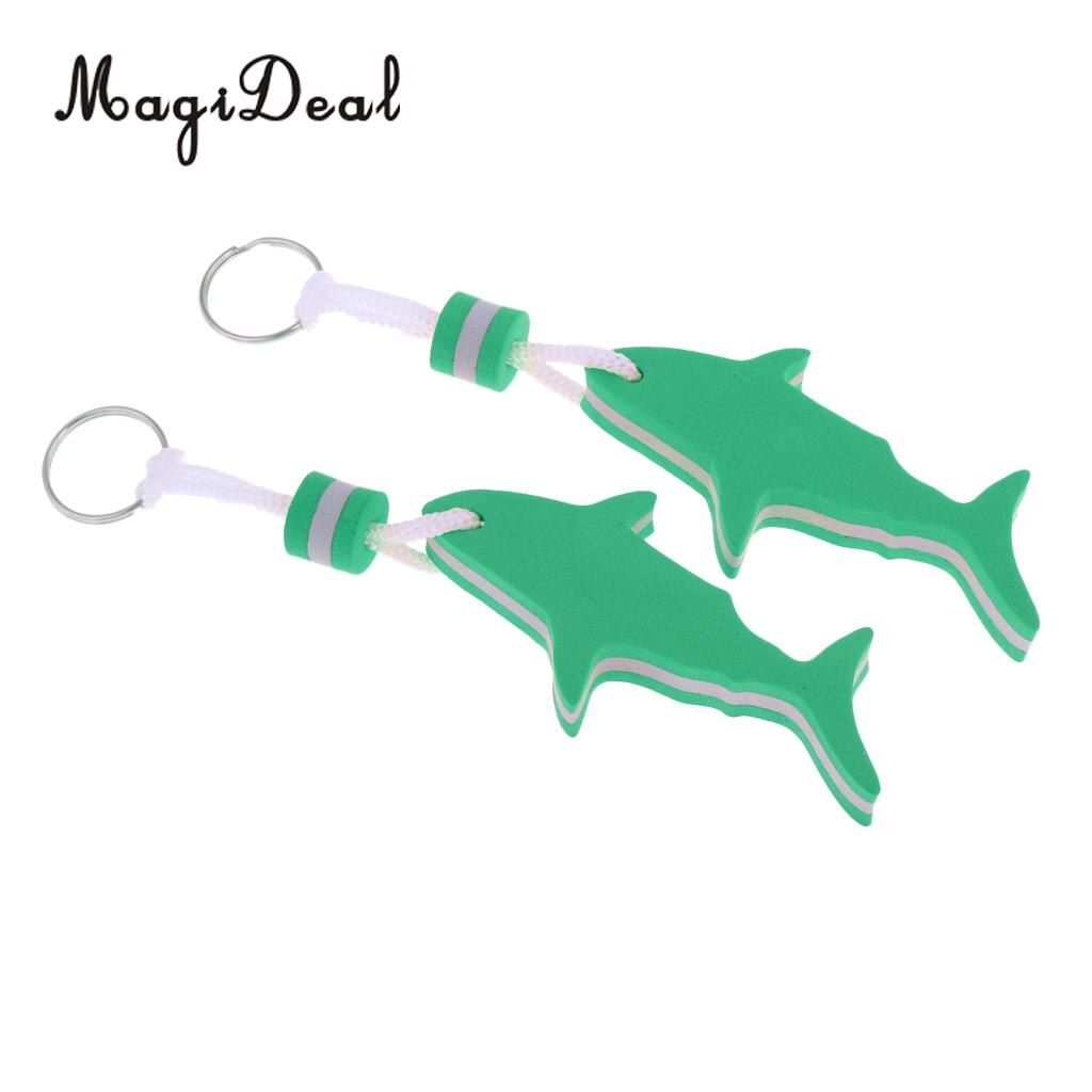 MagiDeal 2 Pezzi Marine A Forma di Squalo EVA Galleggiante Portachiavi Portachiavi Chiave di Acqua Galleggiante per Radting Surf Accessori Barca A Remi