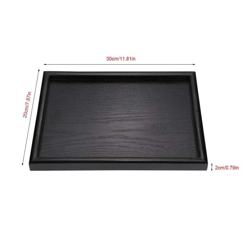 Rectangle Shape Wood Tea Coffee Snack Food Meals Serving Tray Plate Restaurant Trays Food Cake Plate Wood Serving Tray: B