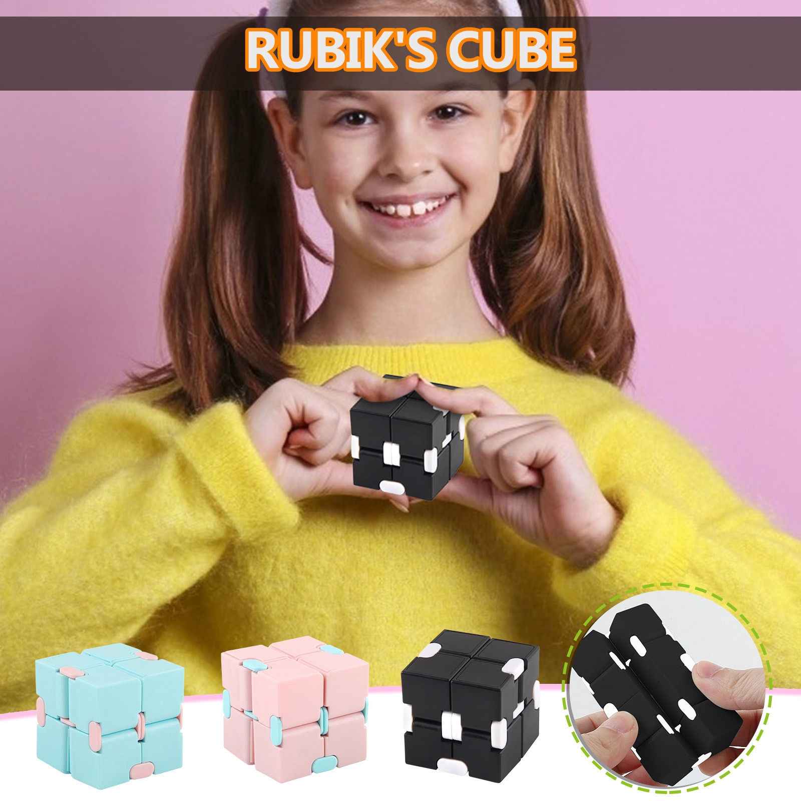 3pc Fidget Kubus cubi rilievo antistress cubo giocattolo cubi palla bambino/adulto sensazione di mano Senseony giocattolo regalo игрушка W W *