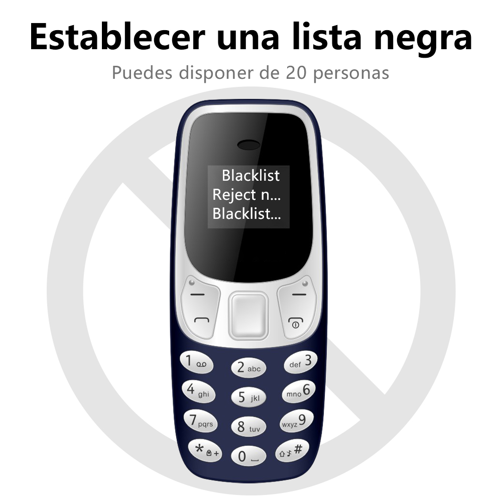 BM10 Mini telefono cellulare 2 SIM Card Auricolare Bluetooth Cambia voce Registrazione vocale a bassa radiazione Piccolo cellulare multilingue