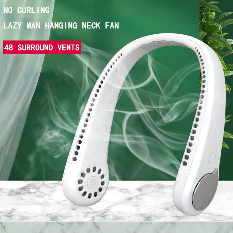 Wearable Lazy Sports Halter Fan Mini Hanging Neck Fan USB Rechargeable Cover Halter Sports Fan Air Cooler Outdoor