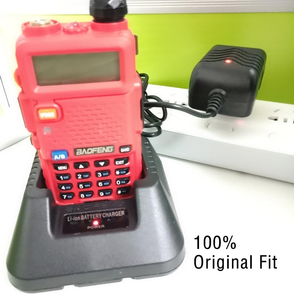 100% Original Alle Neue Baofeng UV-5R Batterie Ladegerät UV 5R Walkie Talkie Batterien Schreibtisch Ladegeräte EU Stecker