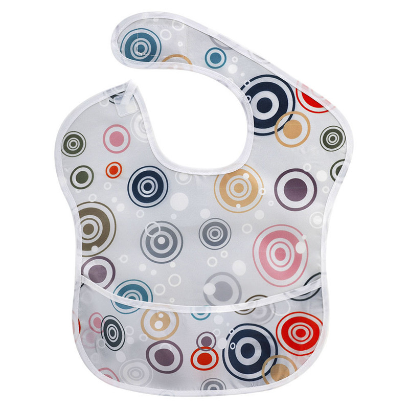 Lente Zomer Waterdicht Baby Slabbetjes Polyester Tpu Coating Voeden Slabbetjes Wasbare Slabbers Met Voedsel Catcher Voor Baby 'S 6-24M: 0005