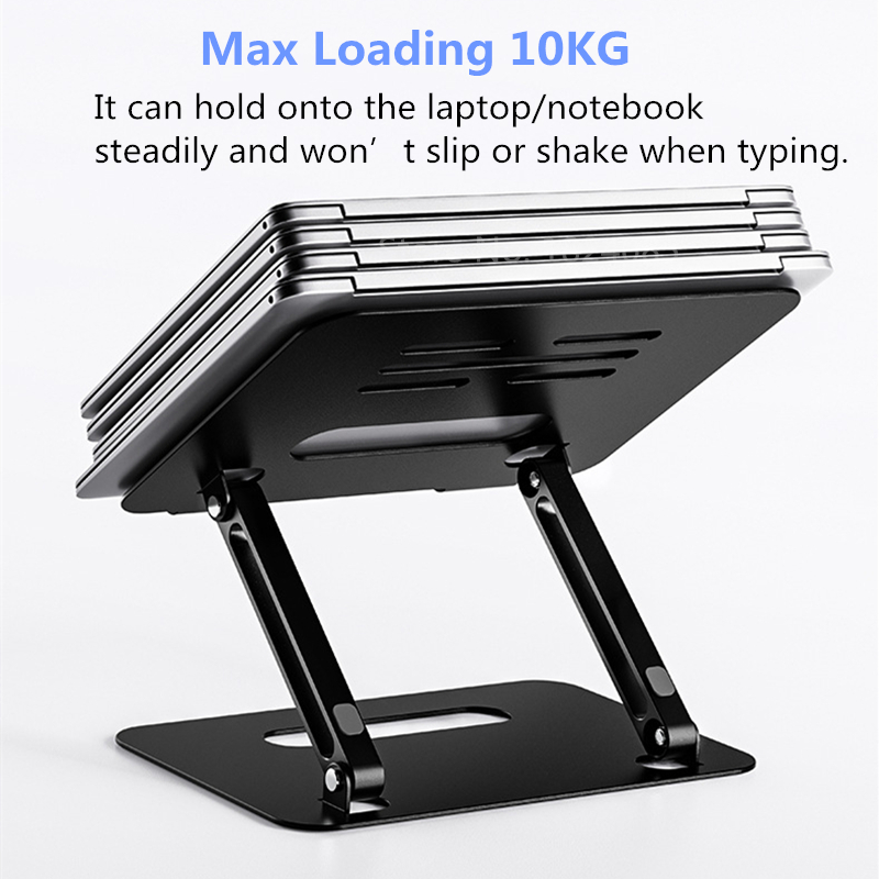Eaor laptopständer aus aluminiumlegierung, mehrfach verstellbarer winkel, zwei klappbare halterung mit kühlfunktion für notebooks, tablets und laptops