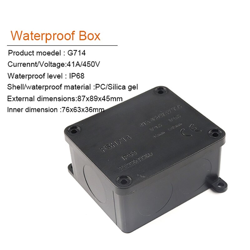 IP66 Outdoor Waterproof 2/3 Way Electrical Wiring Junction Box With Terminal For 17.5A/450V Light Accessories