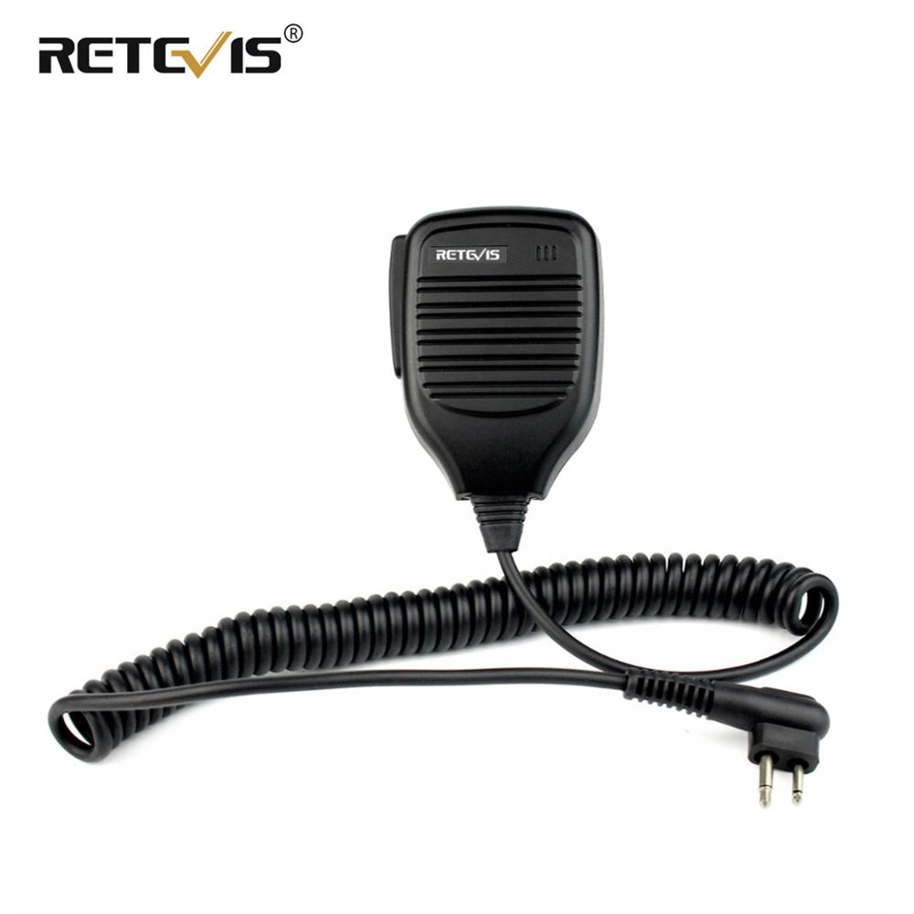 Retevis R-321 2Pin PTT Speaker Microphone For Motorola GP68 GP300 GP2000 For HYT TC-500 TC-610 TC-700 Walkie Talkie Accessories