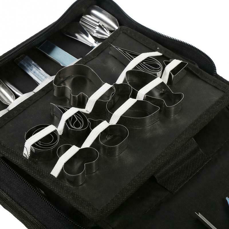 46pcs Culinary Carving Tool Set Fruit Vegetable Food Garnishing Cutting Slicing Garnish Tools Kit OW