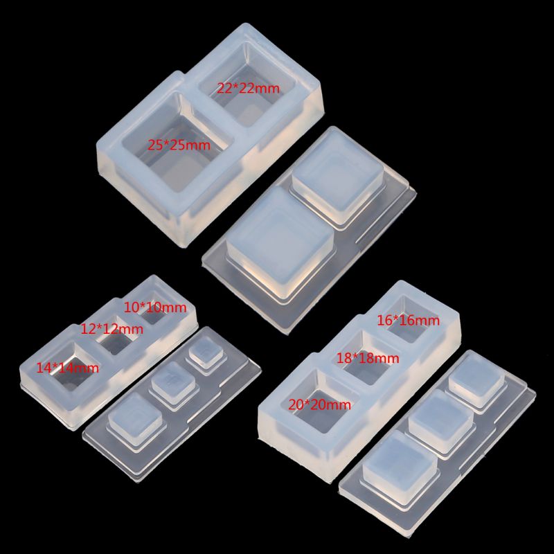 UV Resin Geometric Molds Hollow Quicksand Mold with Square Round Ellipse Mold