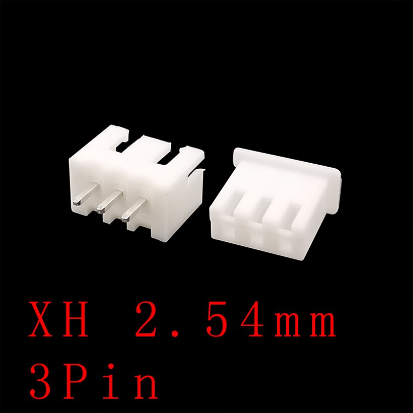 100PCS XH2.54 3Pin JST Terminals Connector Pitch 2.54mm Plastic Shell Housing Male Plug Female Socket Terminal Blocks Adapter
