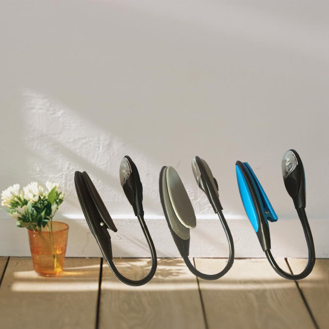 Mini Lámpara de lectura de libros Flexible Mini Clip-On luz LED brillante para lector de libros electrónicos