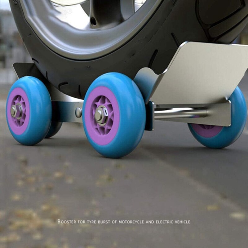 Hjulaftrækkerforstærker, fladt dækaftrækker elektrisk nødtrailer selvredningsvogn med 5 hjul til motorcykel ebike