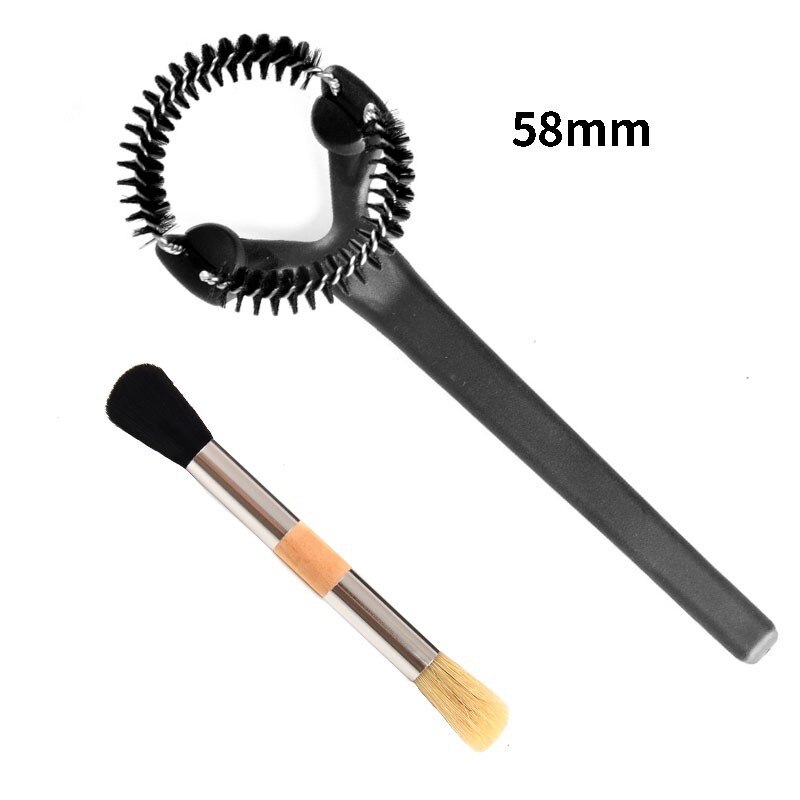 51mm 58mm Coffee Machine Brush Cleaner Coffee Maker Espresso Group Head Cleaning Round Brushes Cleaning Tools: 6