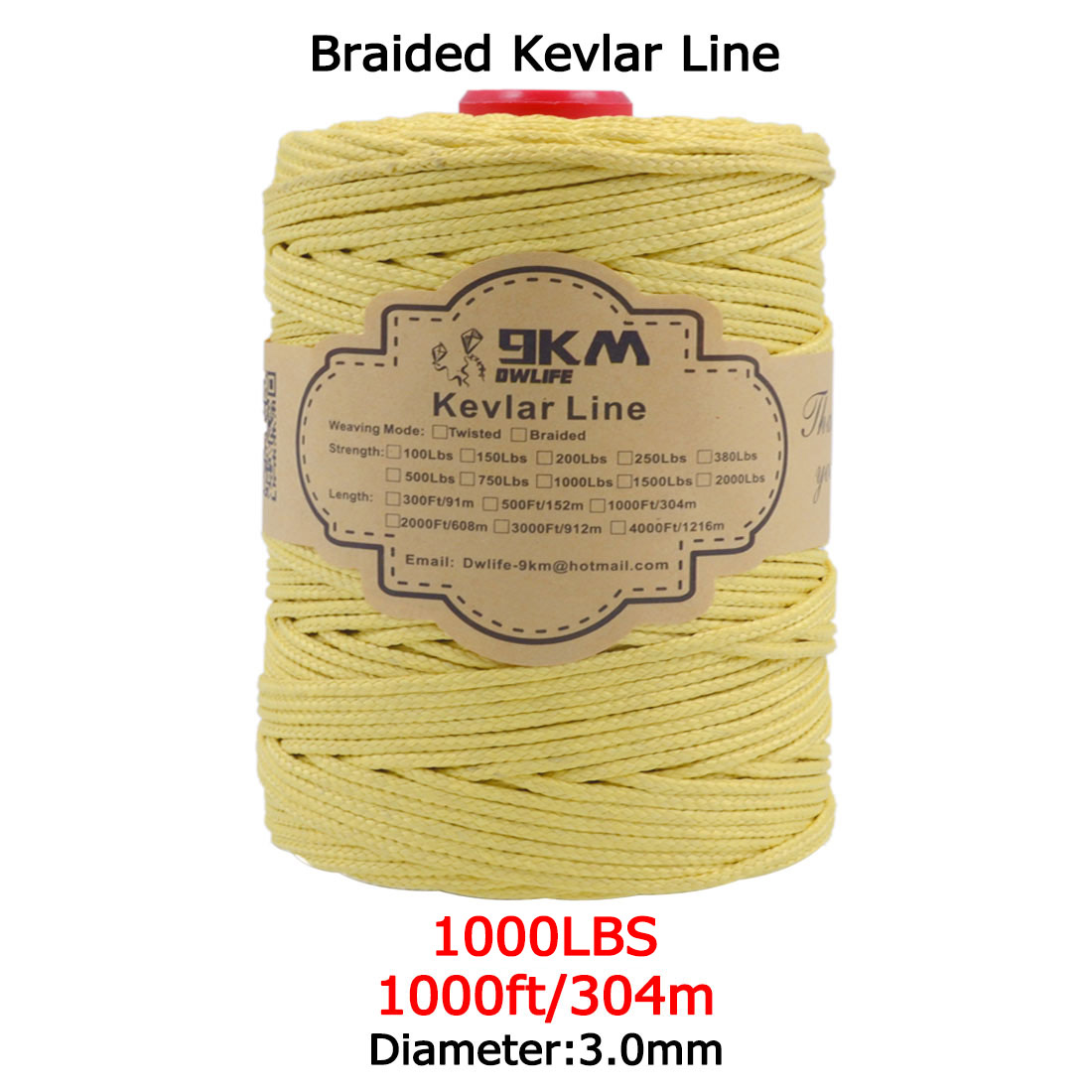 Línea de Kevlar trenzada de 0,4 ~ 3,5mm, línea de asistencia para pesca, alta resistencia a la tracción, cuerda para cometa voladora, Camping, senderismo, cable para exteriores