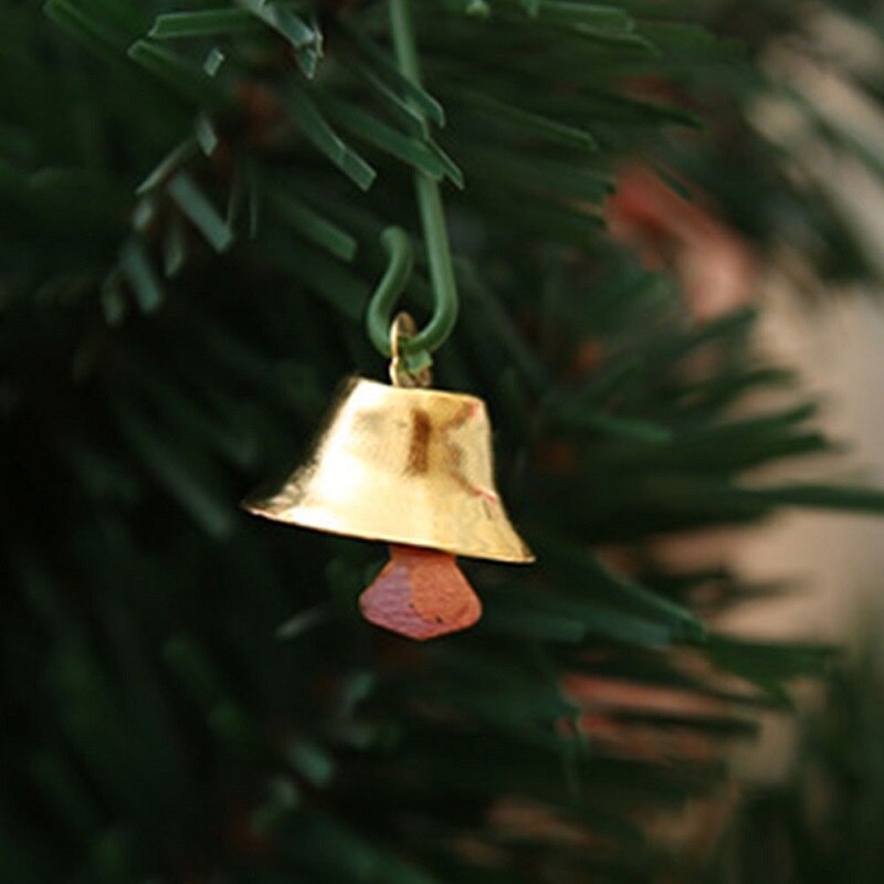 10 stks/partij Rvs Bells Kerst Jaar Kerstboom Decoraties Hangers Kleine Mini Bell Ornament Goud/Zilver Leuke