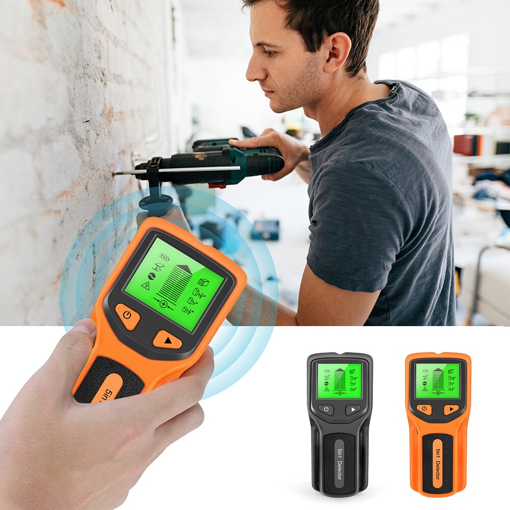 5 In 1 Stud Finder Muur Scanner Elektronische Stud Detector Multifunctionele Muur Detector Metaal Hout Ac Draad Kabel Metalen Detectie