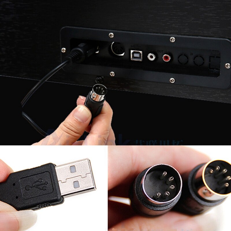 Usb Interface Naar Midi Converter Elektrische Instrument Muziek Keyboard Piano Naar Pc Laptop Cord Usb In-Out Midi Interface kabel C