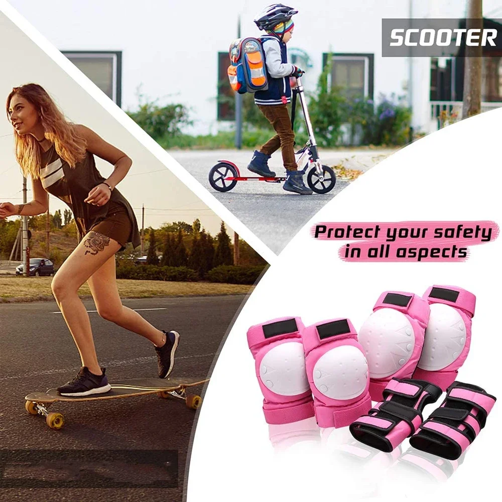 Rodilleras coderas protectores de muñeca para adultos/jóvenes, juego de equipo de protección para monopatín ciclismo bicicleta BMX bicicleta Scootering