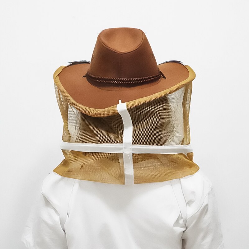 Chapeau de protection contre les abeilles, 1 pièce, masque facial Anti-abeille, casquette de protection pour apiculteur, filet contre les insectes volants, Cowboy c50