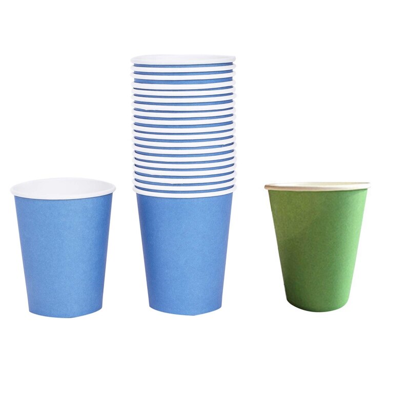 40 Paper Cups (9Oz) - Plain Effen Kleuren Verjaard... – Vicedeal