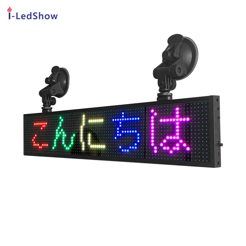 50cm (19.7") 16*96 pixel Full Color Car LED sign Display Board Programmable running Text Message Advertising Screen panel