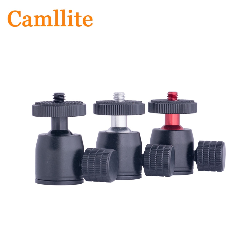 Camllite Portable Table Tripod Ball Head Metal 360 Degree Swivel Mini Ball Head 1/4&quot; Screw Mount For DSLR Camera Fill Light
