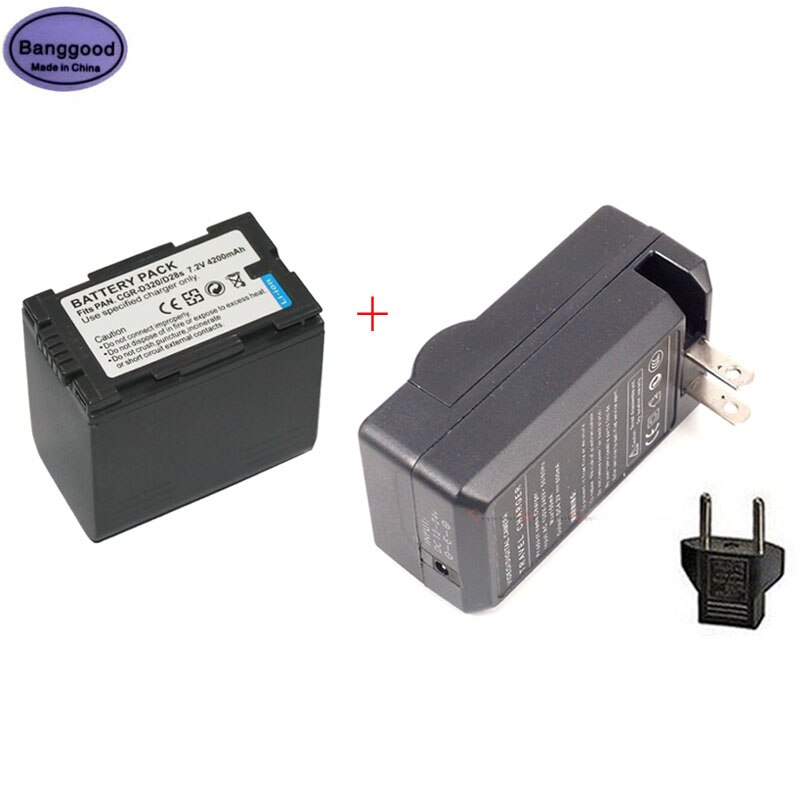 4200mAh CGR-D320 CGR-D28S Camera Battery + AC Charger For Panasonic CGR-D16S D220 CGA-D07S CGP-D110 CGP-D14 CGP-D14S CGP-D210