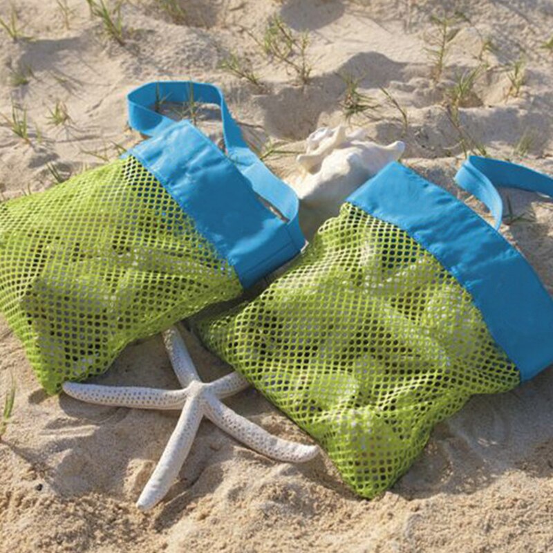 Children Supplies Toy Bag for Storage Outdoor Beach Toys Foldable Oxford Mesh Cloth Lightweight Sundry bag Green Blue 1 Pcs