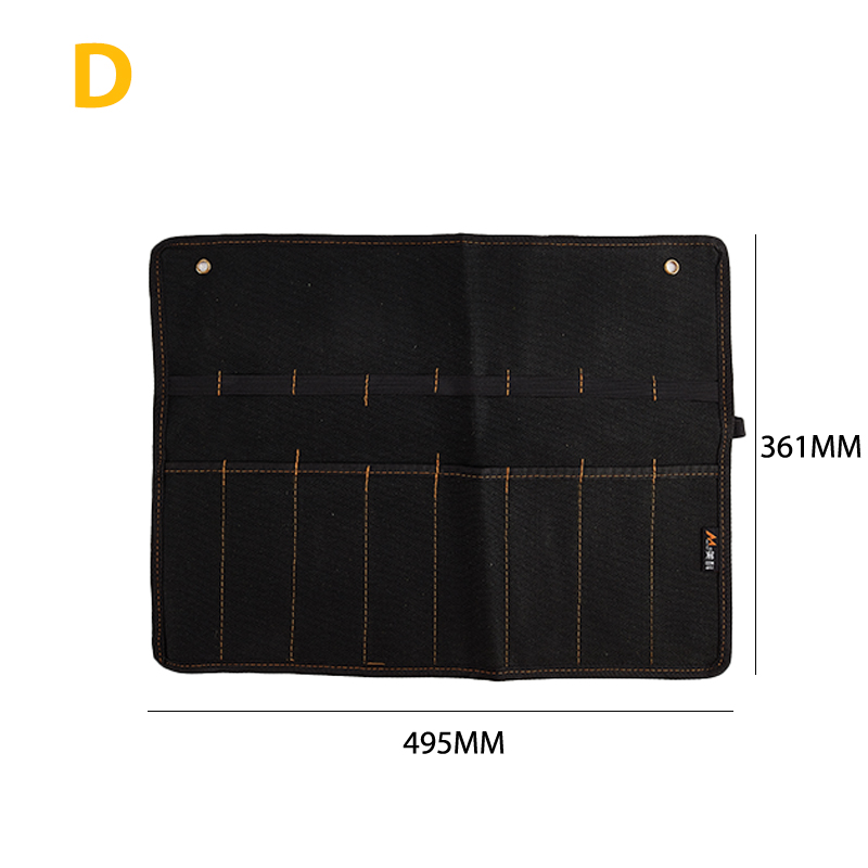 Chisel Carrying Case Canvas Pocket Tool Roll Holder Wrench Pouch 4 Pockets Organizer For Knife Hammers Gouges Carpenter: Gold
