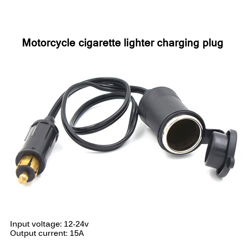 Autolader DC12V 24V Motorfiets Sigarettenaansteker Adapter Verlengsnoer Socket Met Waterdichte Deksels Voor Bmw Motorfiets Eu Plug