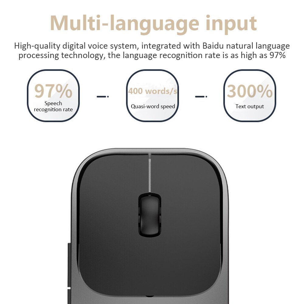 Ai Bluetooth Muis Instant Voice Vertaler Voice Vertaling Draadloze Muis Kunstmatige Intelligentie Vertaling Muis