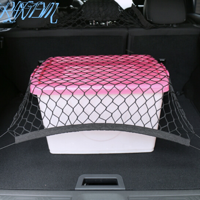 Red de organizador de almacenamiento de maletero trasero de nailon para coche Skoda Octavia A2 A5 A7 Fabia Rapid Superb Yeti Roomster