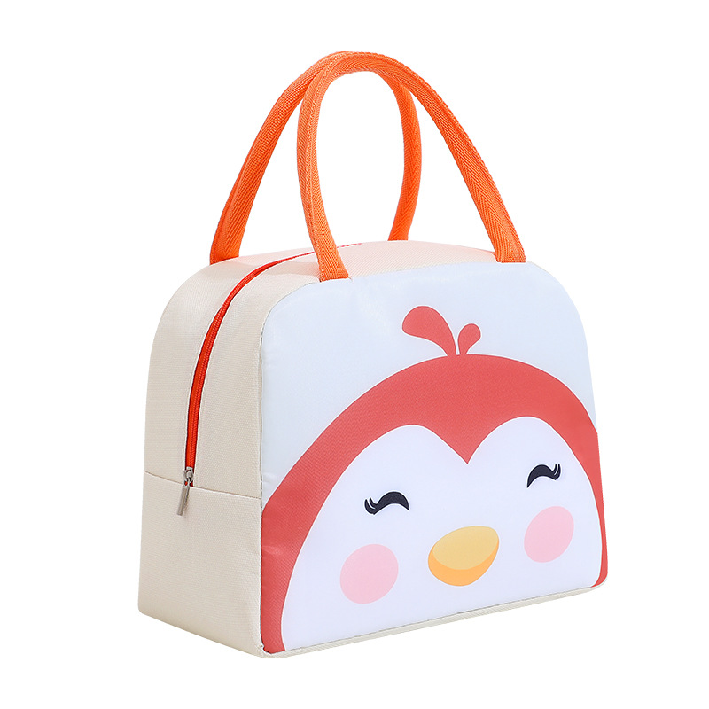 Bolsa de almuerzo de dibujos animados, lonchera térmica portátil, bolsa de suministros de picnic, tipo de biberón para niñas y niños: Azul