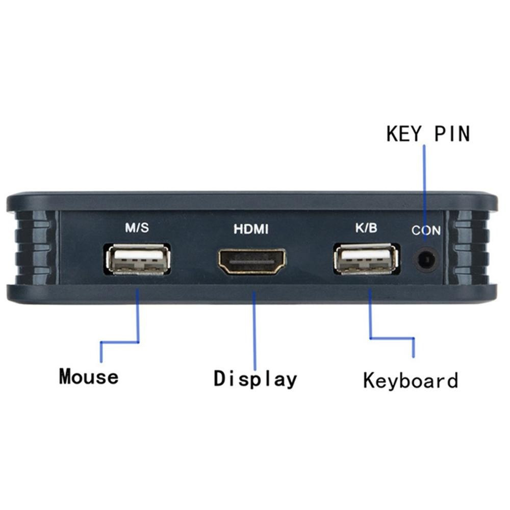 2- port hdmi kvm-switch med kabler usb-port til skærmtastaturmus