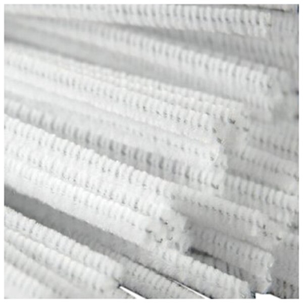 ! 100 Pcs 30cm creation pipe cleaners, white