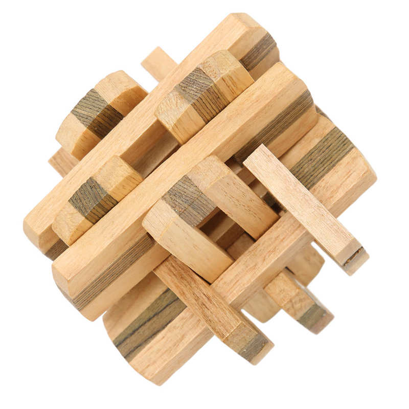 Wooden Unlock Interlock Toy Logical Thinking Wooden Interlocking Puzzles for Elderly for Home Play