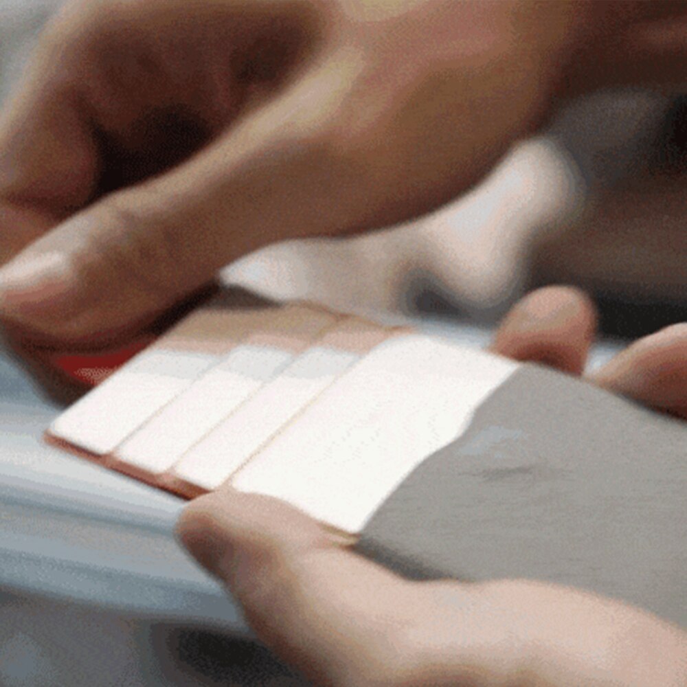 Dünne Weiche Mappe Mini Karte Halter Gezogen Männer Brieftasche Farbverlauf 5 Karten Geldbörse