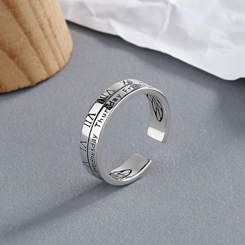 Persoonlijkheid Bohemian Vintage Brief Ringen Voor Vrouwen Mannen Vintage Ringen Gothic Sieraden Valentines