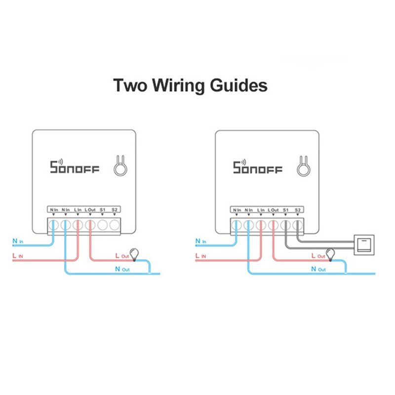 Sonoff MINI DIY Smart Switch Wifi Dual Controller Timer Via e-Welink APP Remote Control Switches sonoff dual r3 sensor