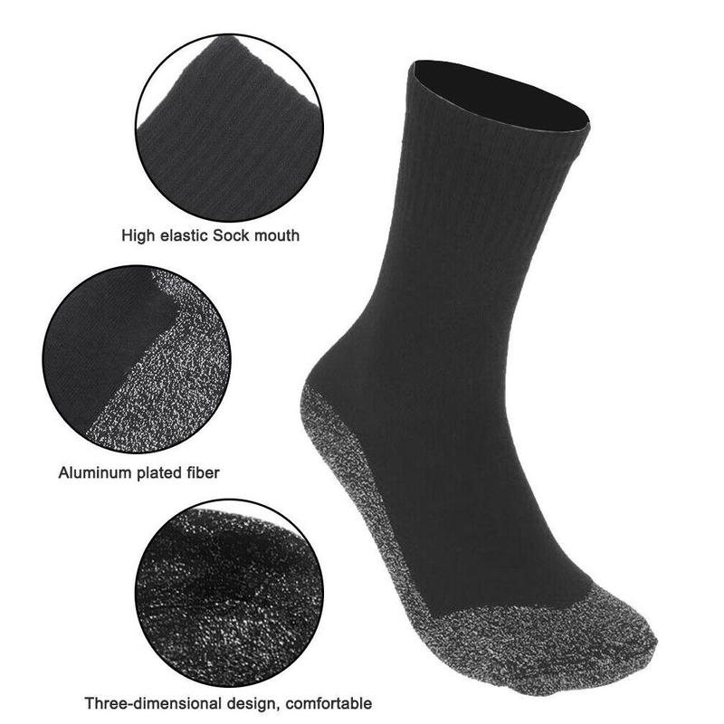 1 Pair Winter Outdoor 35 Degrees Warm Socks Aluminized Fiber Thermos Socks Mountain Skiing Thicken Comfort Socks